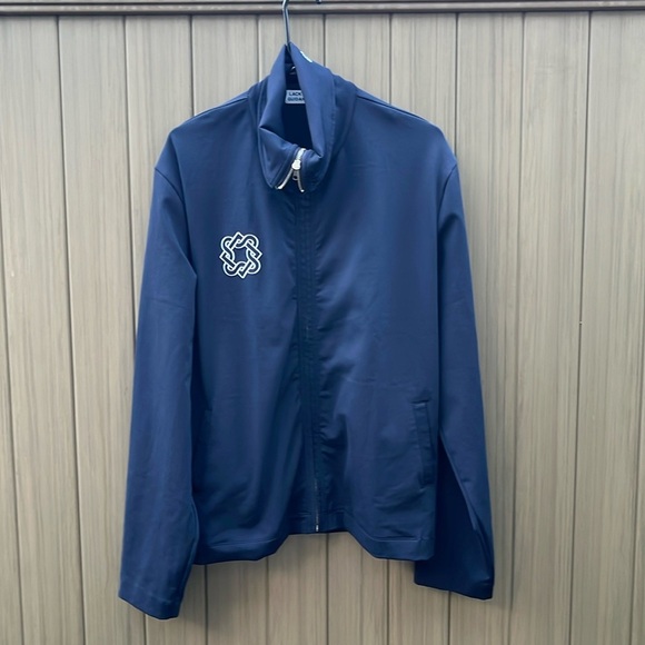 Lack of Guidance Roberto Track Jacket in Blue Men's Large Preppy Casual Sporty - Picture 1 of 12